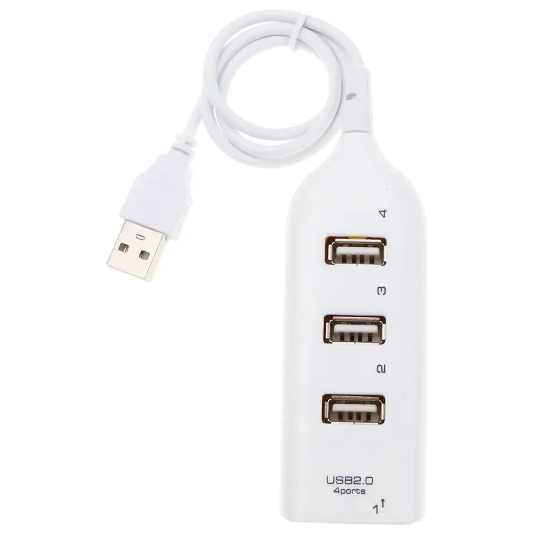 High-Speed Mini USB 2.0 Hub 4-Port with Power Adapter, Powered USB Splitter Multi Port Expander for PC Laptop Desktop Data Trans