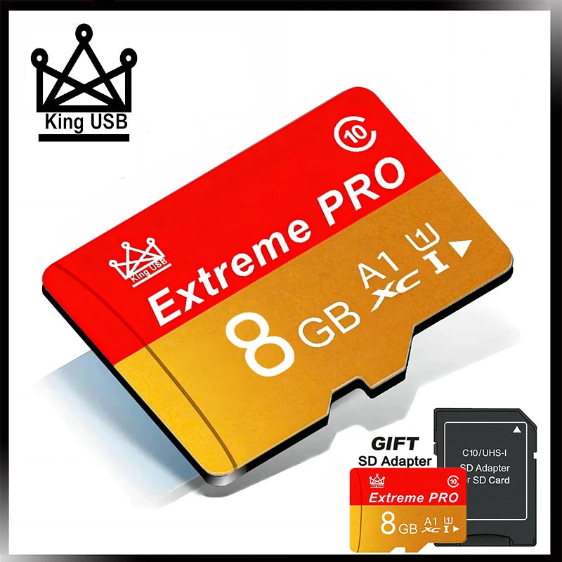 Class 10 Micro TF 256GB 512GB 64GB 32GB Memory 16GB 8GB High Speed Flash A1 Mini TF SD Card for Smartphone Camera Recording Stor