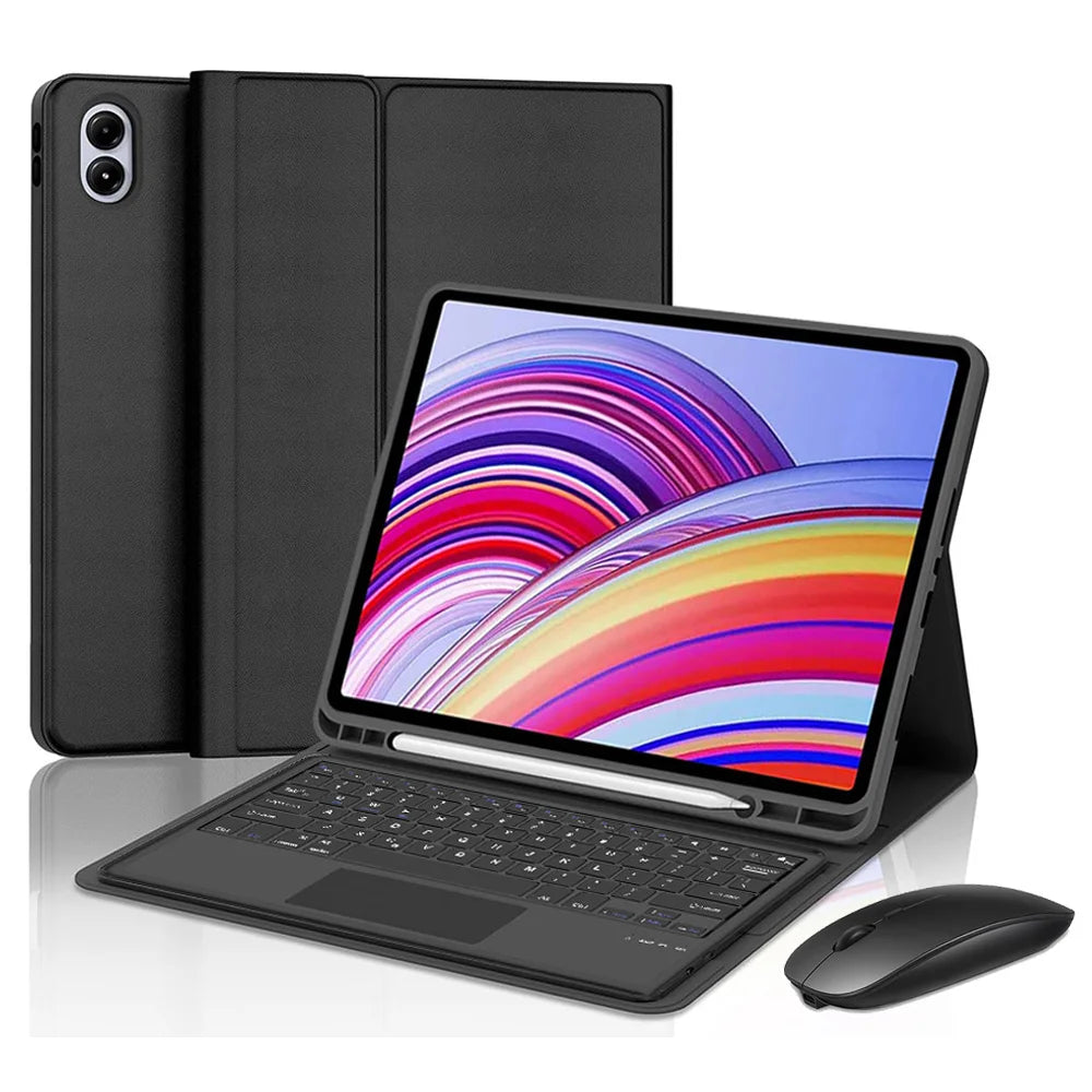 For Xiaomi Redmi Pad 2 Pro 12.1 Inch Case, Keyboard Cover for Xiaomi POCO Pad M1 12.1 inch Tablet Case With Pencil Holder
