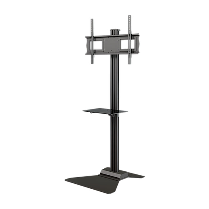 Floor stand with metal shelf for 37 inch to 70 inch displays