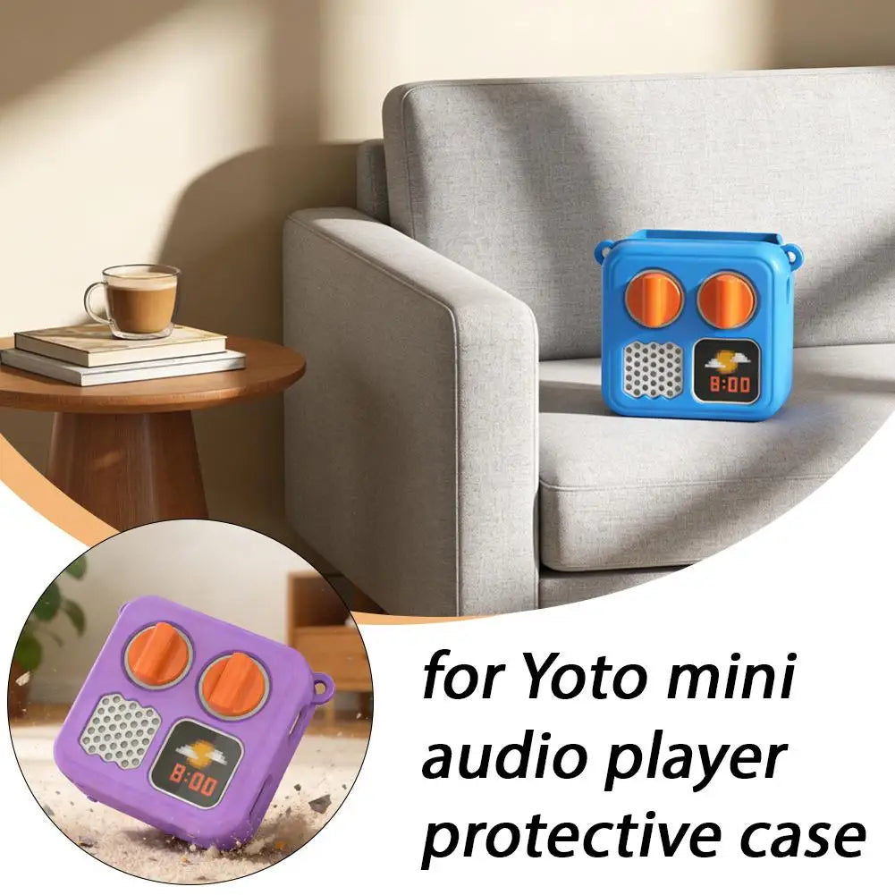 Small Audio Player For Yoto Mini, 360° Shockproof Cover with Lanyard, Lightweight Protector with Waterproof Stain-Resistant