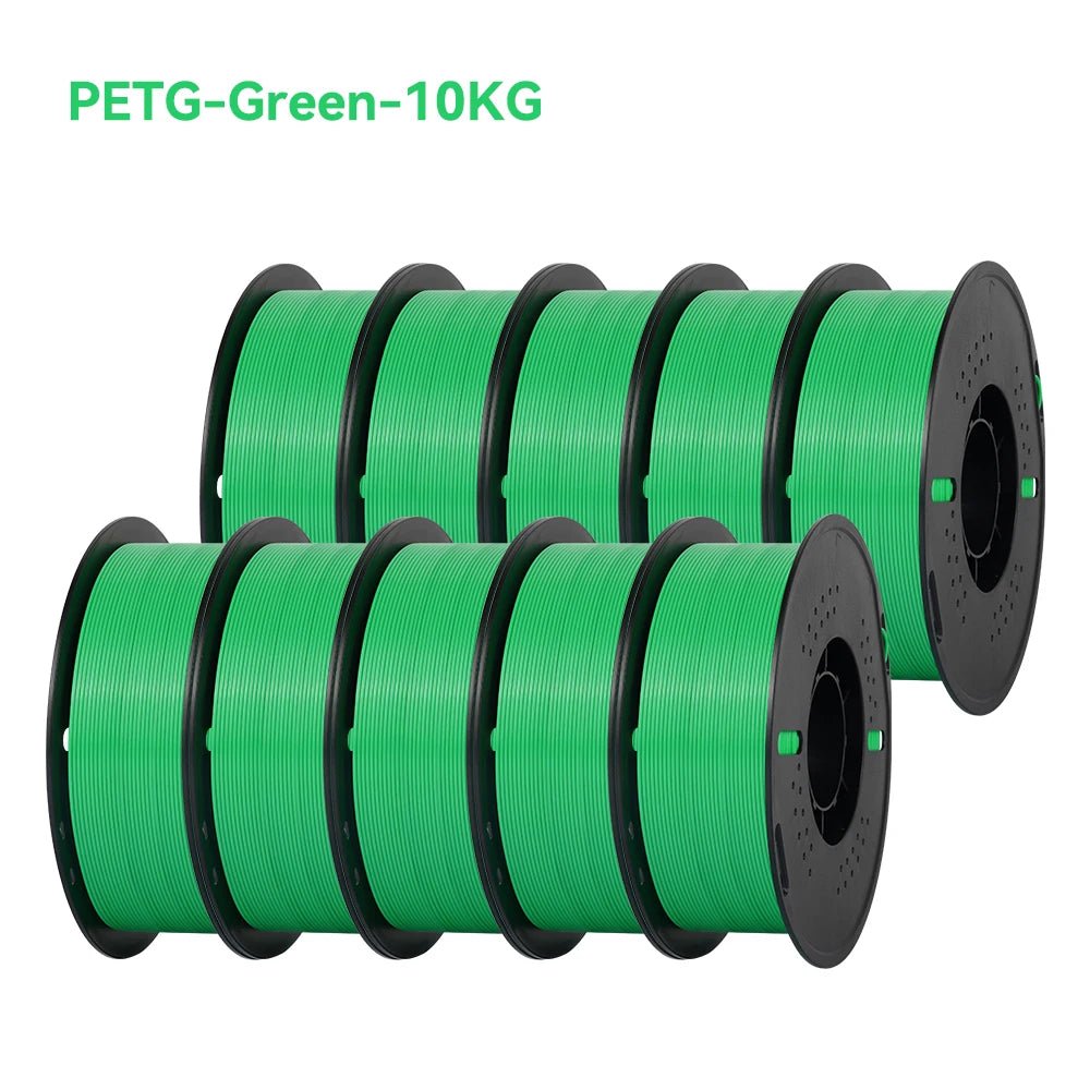 KINGROON 22LBS PETG or PLA Filament 3D Printer Filament 10 Rolls 1KG 1.75MM Eco-Friendly Good Toughness Mix Color Free Shipping