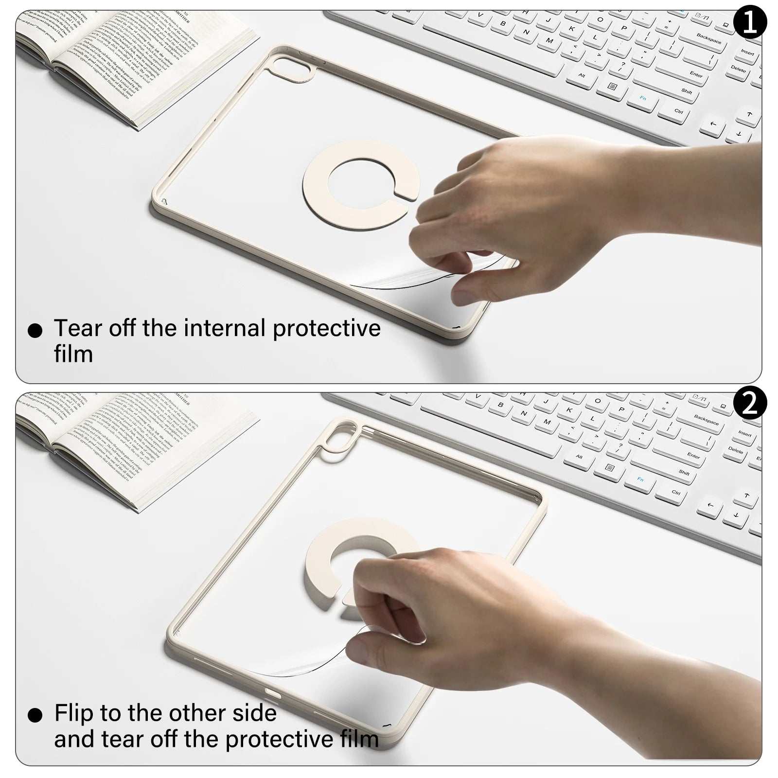 ZOYU For iPad Air 11 Air4/5 10.9 Magnetic Case, For iPad Pro 11 13 inch Mini6 10.2 9/8/7th Gen Rotate 360°Detachable Back Case