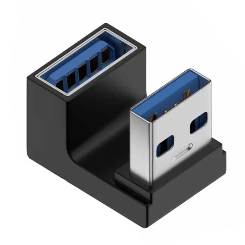 90 Degree USB 3.0 Male to Female Right Angle Extension Adapter USB Upward  Elbow Adapter 10Gbps For Laptop PC Connector Converte