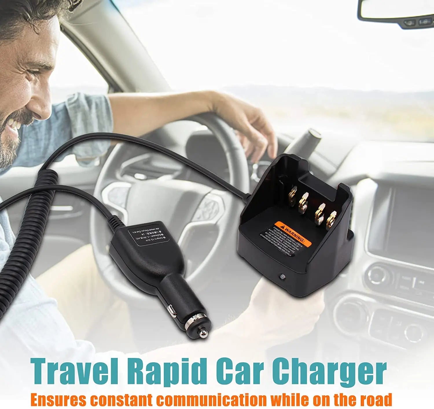 NNTN8525A VEHICULAR TRAVEL CHARGER for MOTOROLA radios DP4801e DP4800 DP4601 DP4400 DP3601 DP3400 DP2600 DP2400e DP4401 DP4600
