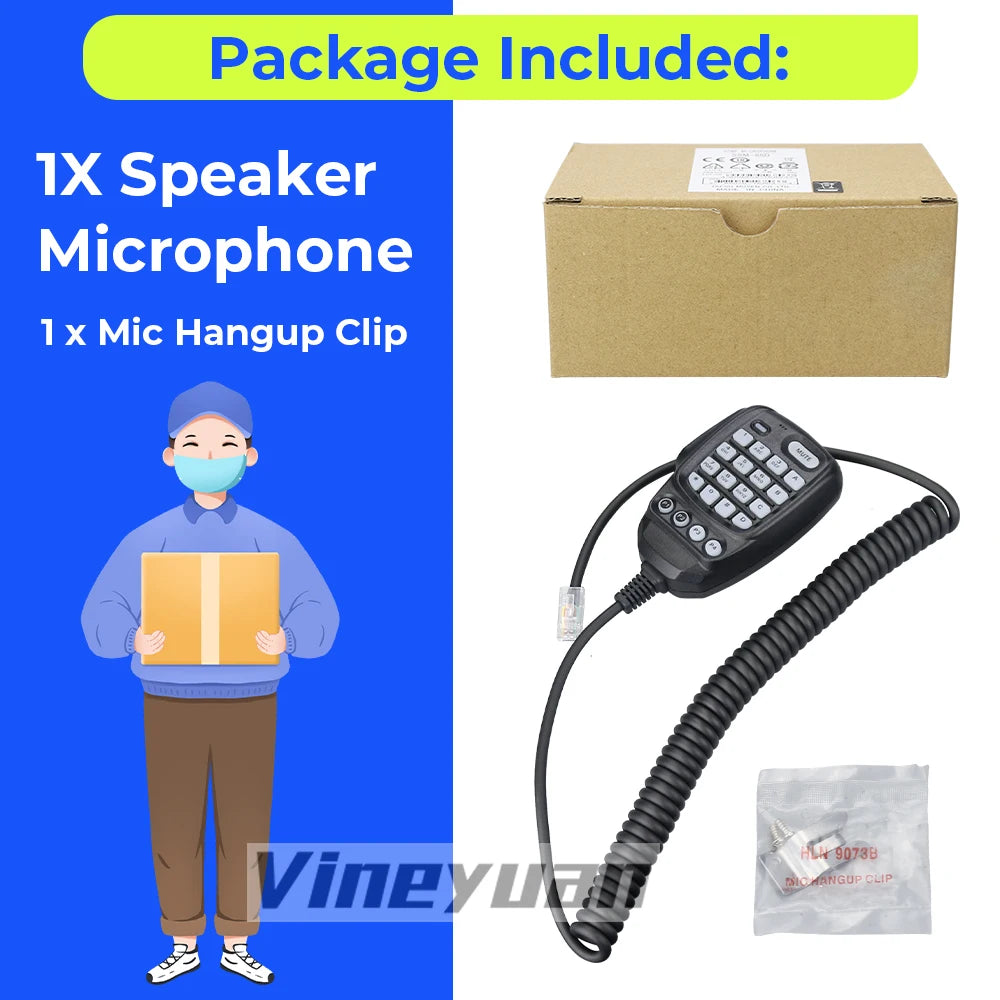 SSM-85D Handheld Speaker Microphone Car Mic with DTMF Keypad and Reinforced Cable for YAESU FTM-300DR FTM-200DE FTM-200DR FTM-50
