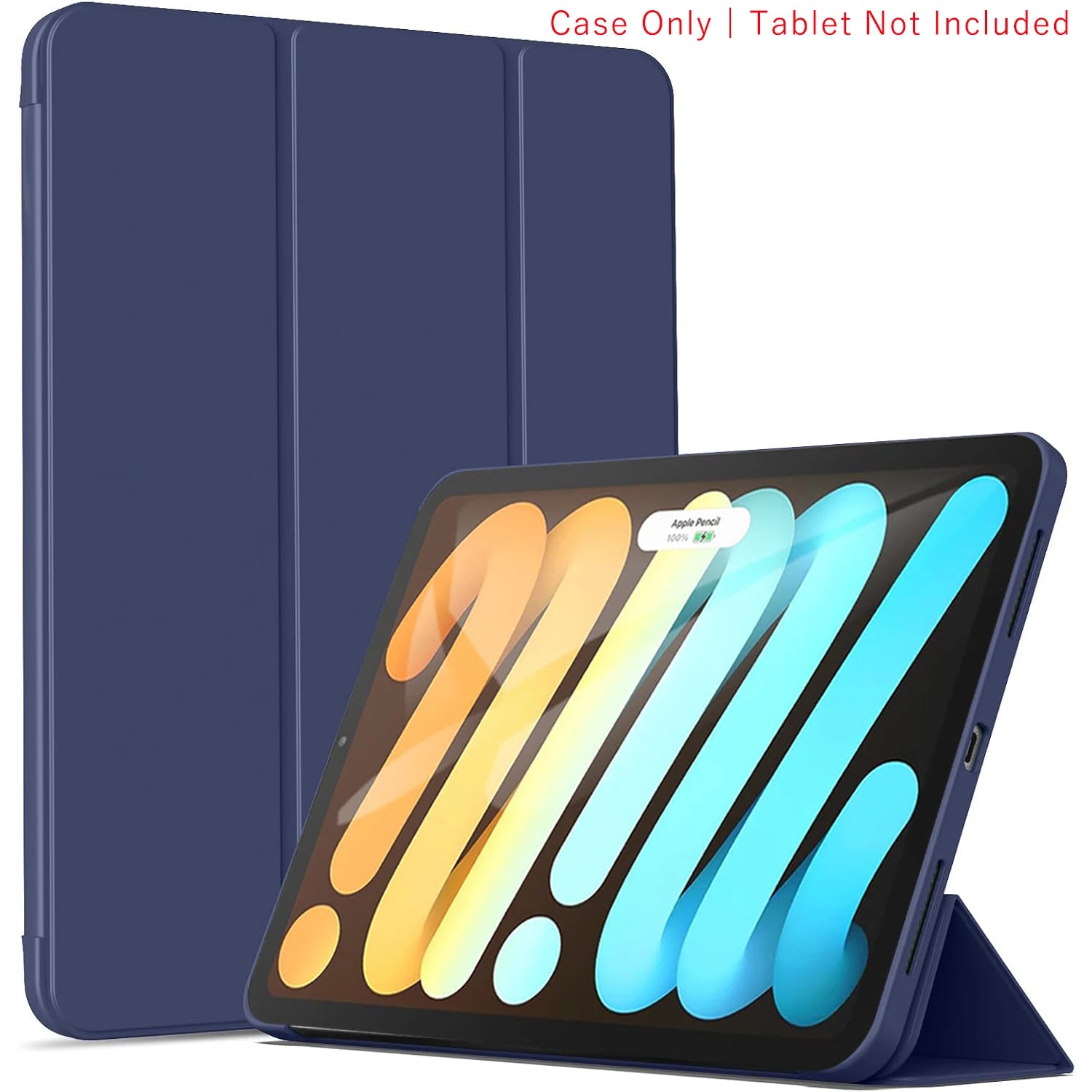 Tri-fold Flip Case For iPad Mini 6 7 (A17 Pro) 8.3'' 2024 2021 A2568 A2995/A2996 AMagnetic Stand PU Leather Protective Cover
