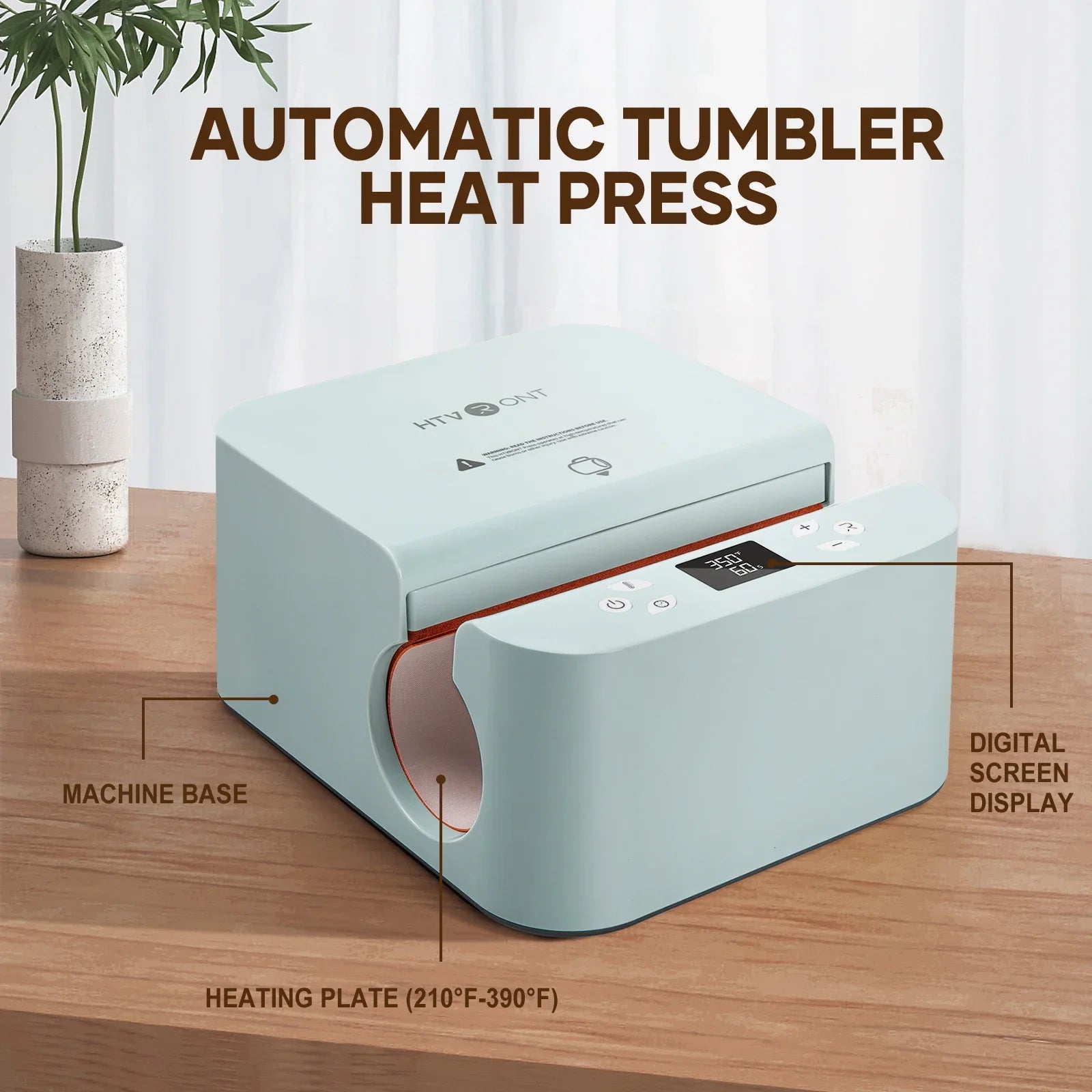 HTVRONT Auto Tumbler Heat Press Machine - Mug Heat Press Heat Up Fast & Even, Professional Tumbler Press High-Security