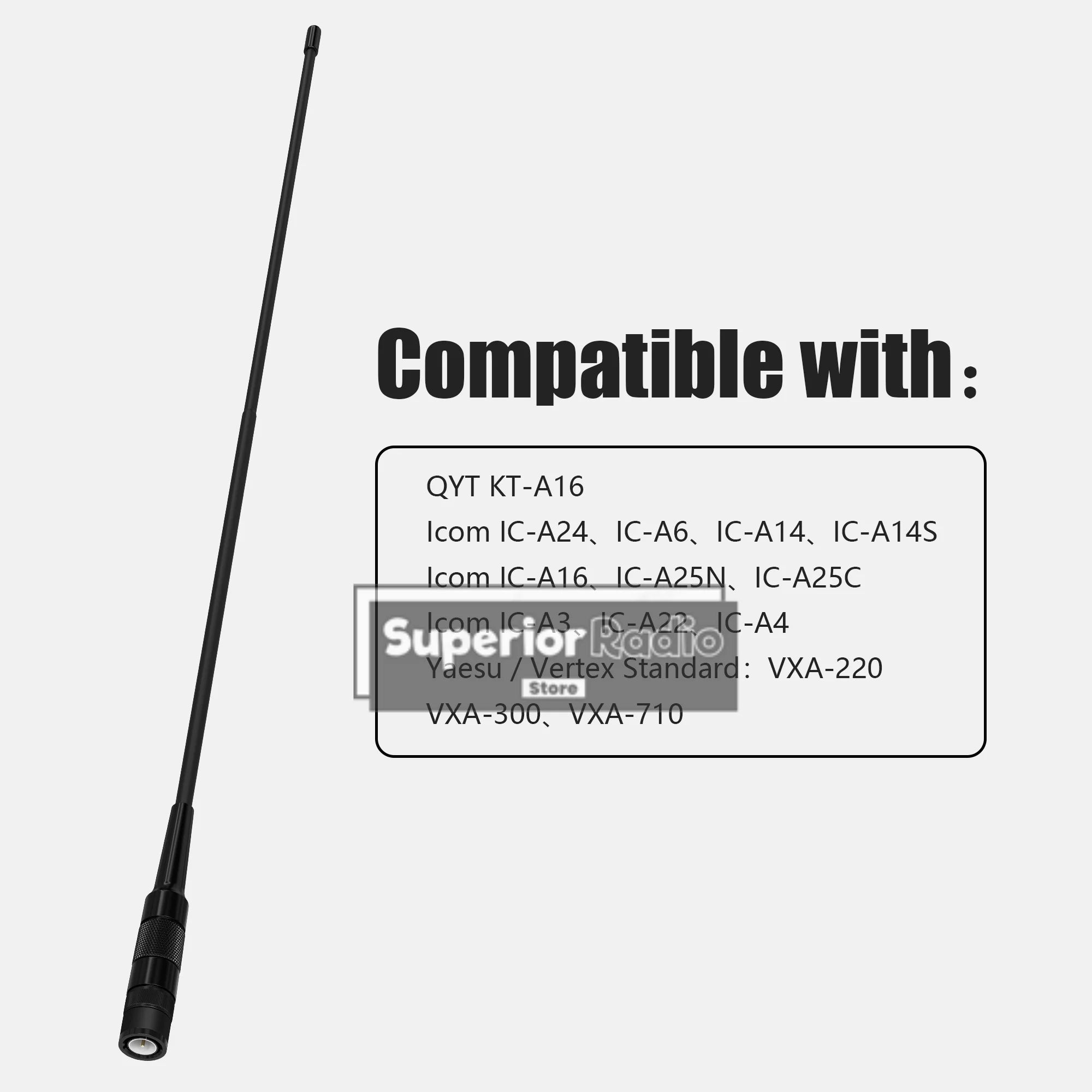 Walkie Talkie AM-771 Air Band Antenna 108-136Mhz BNC Connector For IC-A6 IC-A25 IC-A16 FTA-550L Radio SMA-F For DM-32 UV-K6 UVK5
