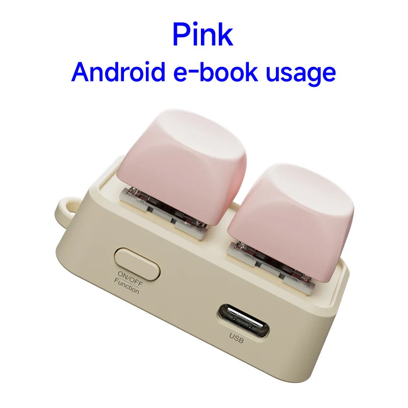 HANLINYUE Free2 Mini Bluetooth Keyboard Page Flipper Supports Android System E-book Reader Bluetooth Page Flipper Not Supports K