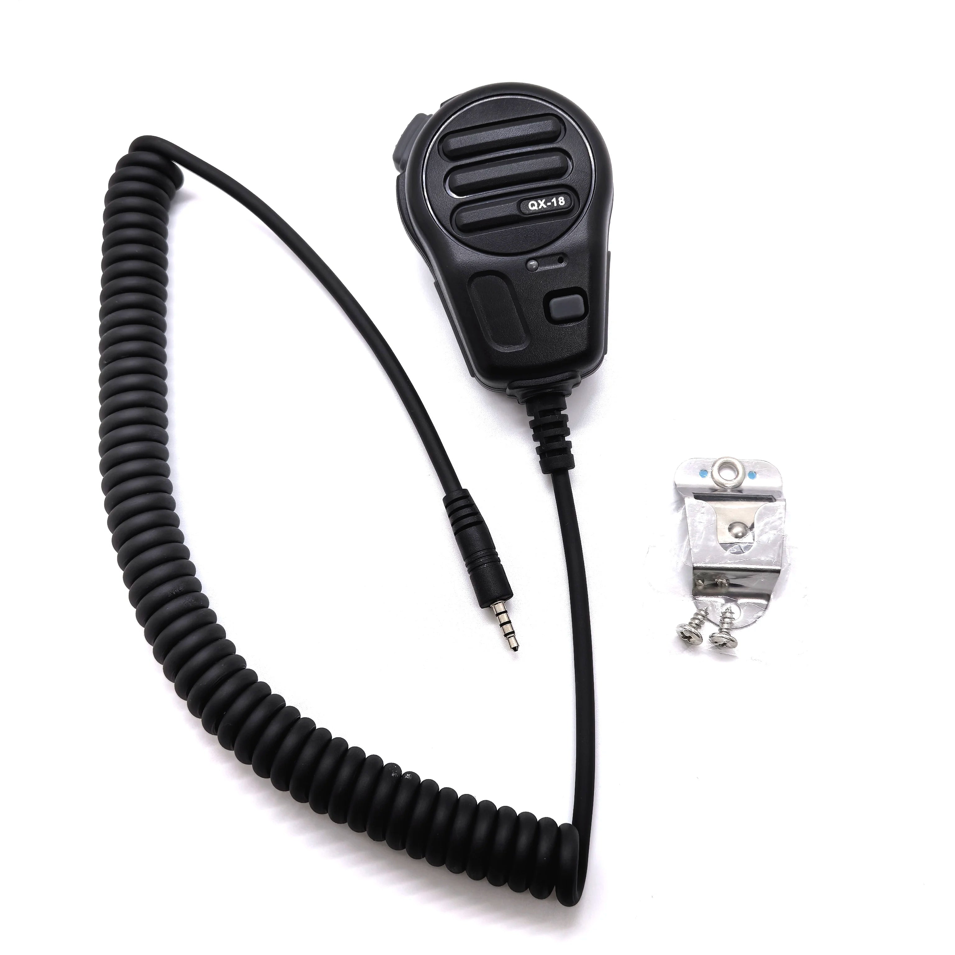 3.5mm Jack Plug  PTT Walkie Talkie Microphone wtih Handheld and Shoulder Speaker  for Zello APP