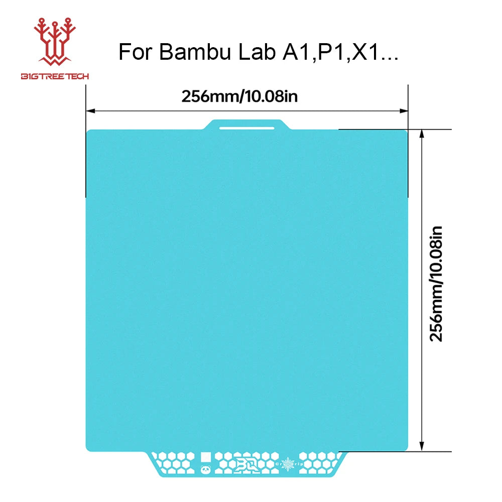 BIQU Panda Build Plate CryoGrip Pro Coating No Clog Spring Steel Double-sided for BambuLab X2D Voron Kobra Ender K1 3D Printer