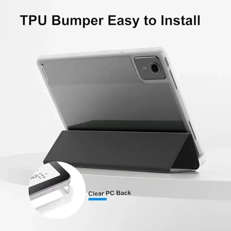 For Lenovo Idea Tab 11'' Case Tb336fu with Pen Holder Tri-Fold Stand Clear Acrylic Hard Funda For Xiaoxin Pad 2025 Tablet Cover