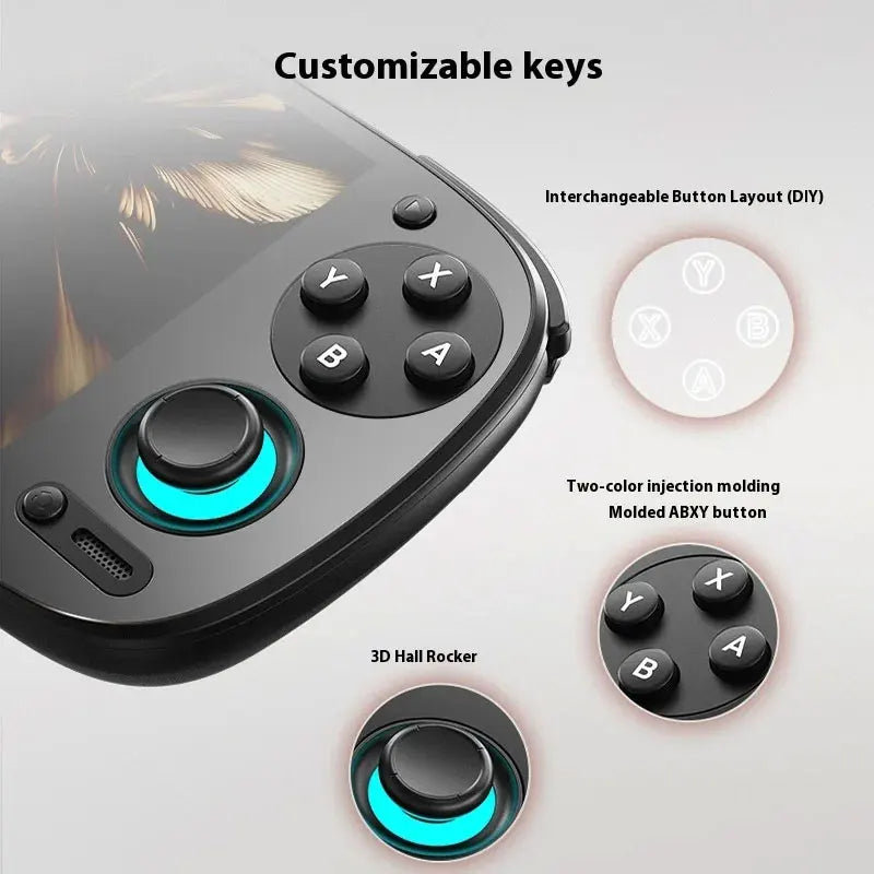 Retroid Pocket 5 Handheld Game Console RP5 Retro Games SD865 Android13 Joystick RGB Lighting Effect Active Cooling Gaming Device