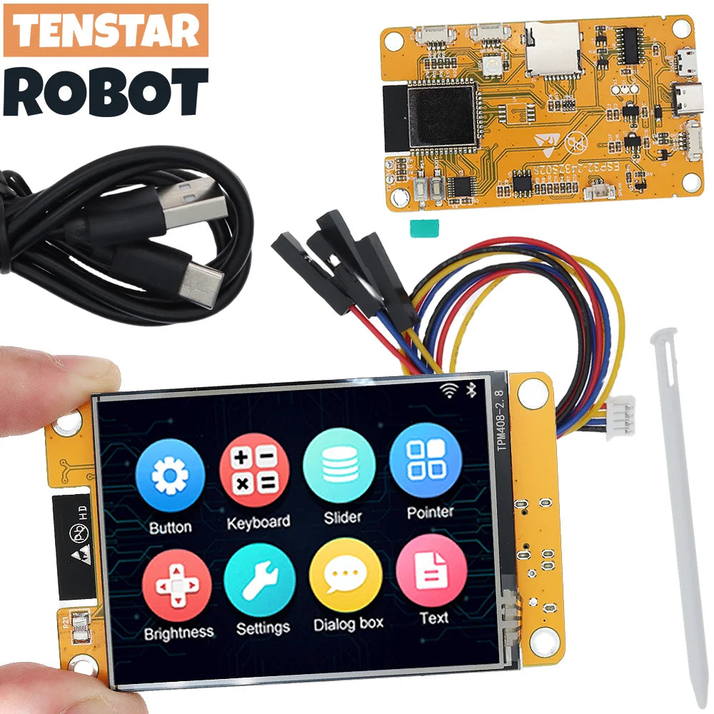 TENSTAR ROBOT ESP32 LVGL WIFI&Bluetooth Development Board 2.8 Inch 240*320 Smart Display Screen TFT Module With Touch