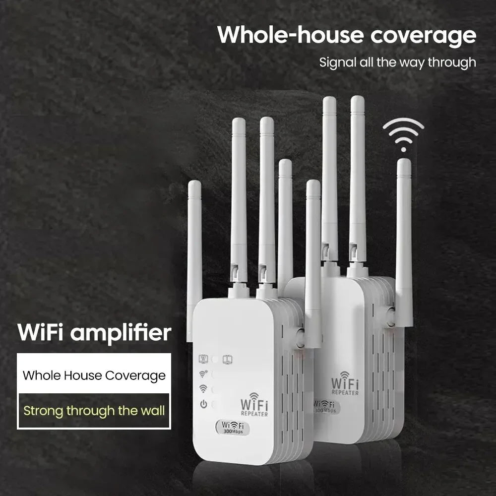 WALRAM 300Mbps Wireless WiFi Repeater 2.4G Signal Router 802.11N Long Range Wireless WiFi Extender Amplifier WIFI Booster