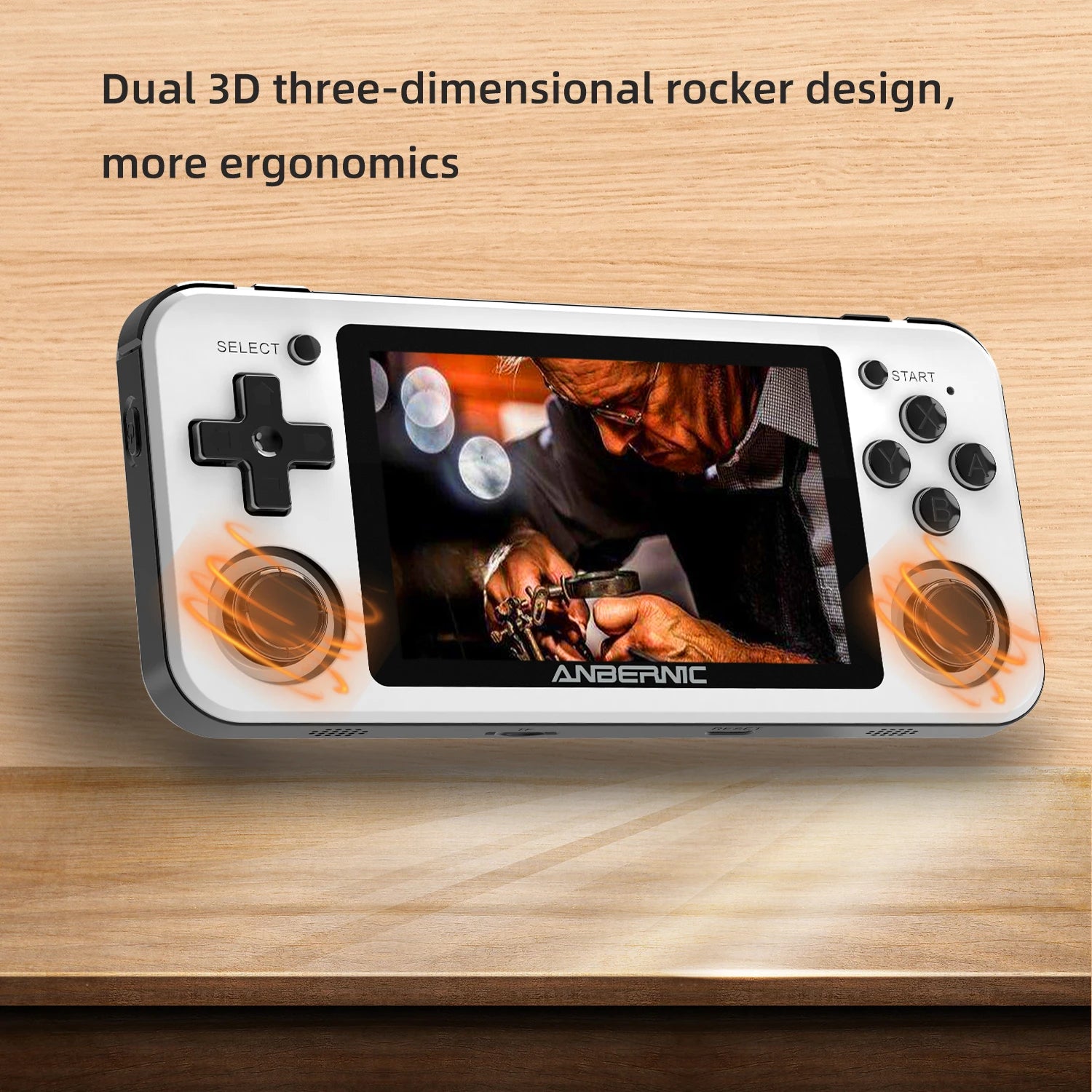 ANBERNIC RG351P Handheld Retro Game Console 3.5 Inch IPS Screen 64G TF Card 2500 Classic Games 3500 mAh Double 3D Rocker Gift