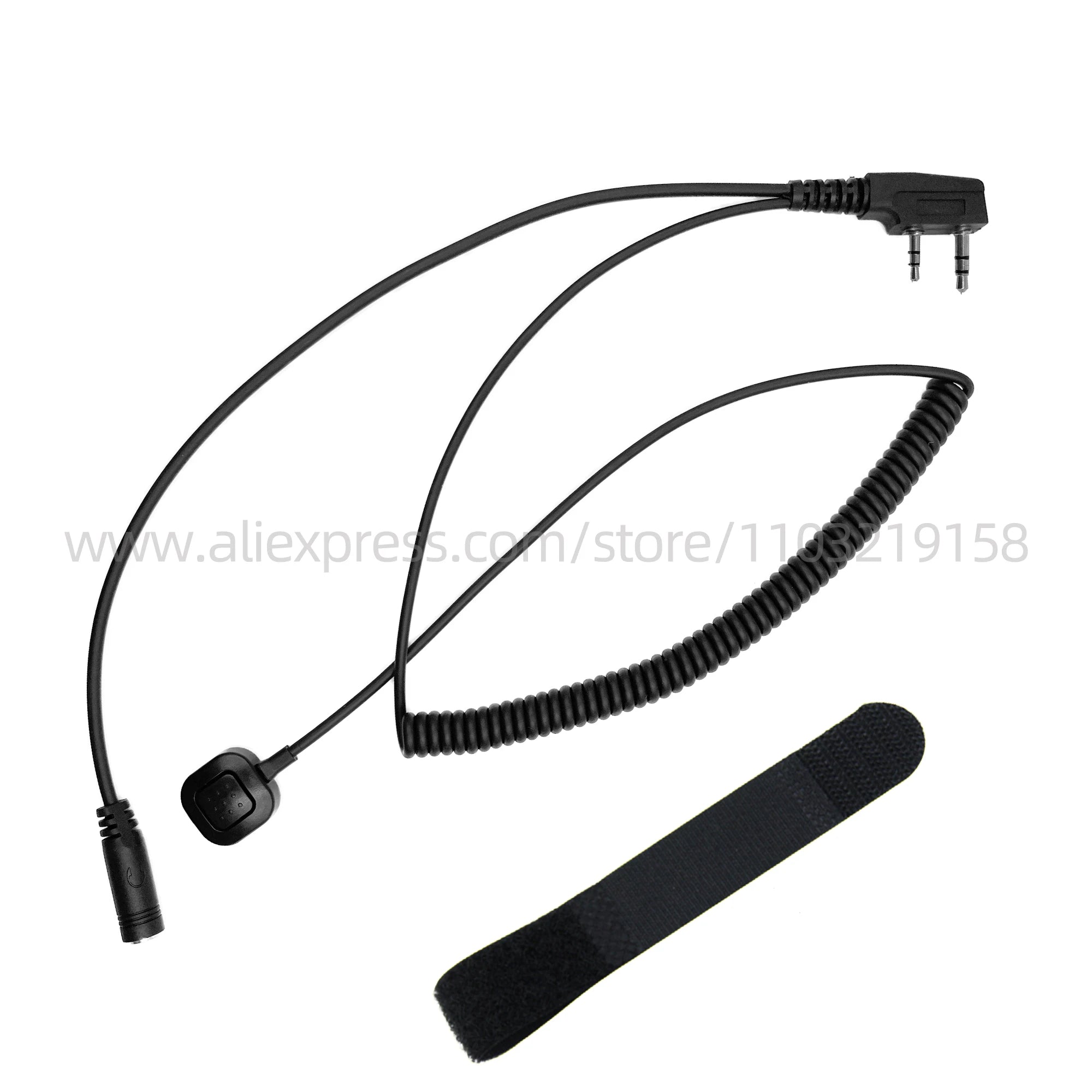 Walkie Talkie K1 2 Pin to 3.5mm with PTT  Audio Adapter Cable for Kenwood Baofeng UV-5R UV-82 BF-888S Tyt Quansheng UV-K5 UV-K6