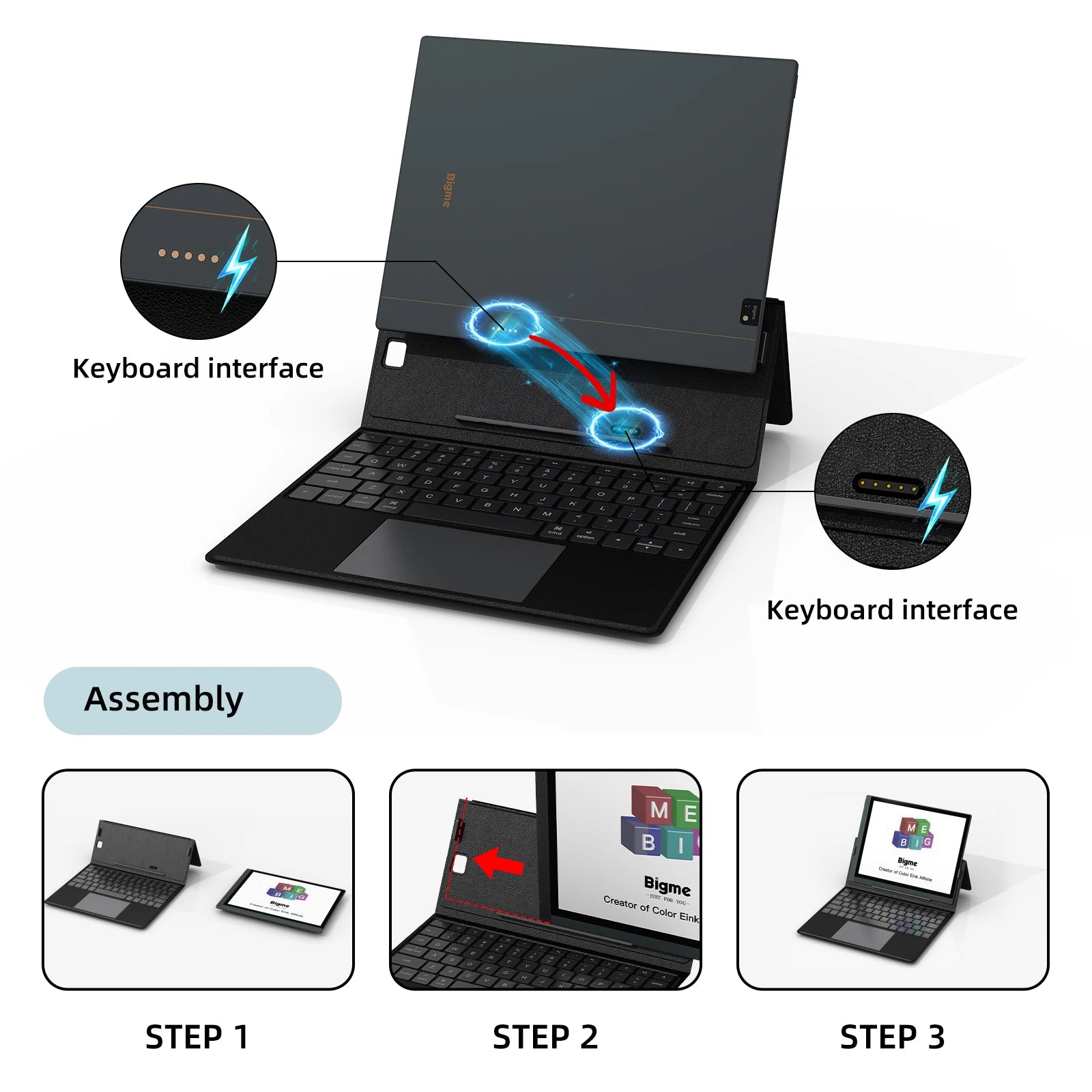 Dedicated Keyboard Cover for Bigme B1051 Series B1051C, B1051C PRO, B1051C Lite or B1051, B1051 Lite ebook reader