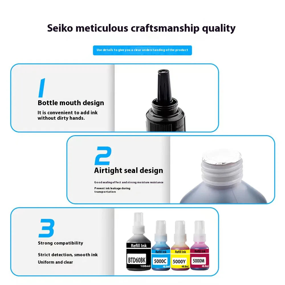 For Brother BTD60BK BT5000 Dye Ink Refill Ink Kit For Brother DCP-T300 T310/DCP-T500W/DCP-T700W/T800W T220/T226/T300 Printer