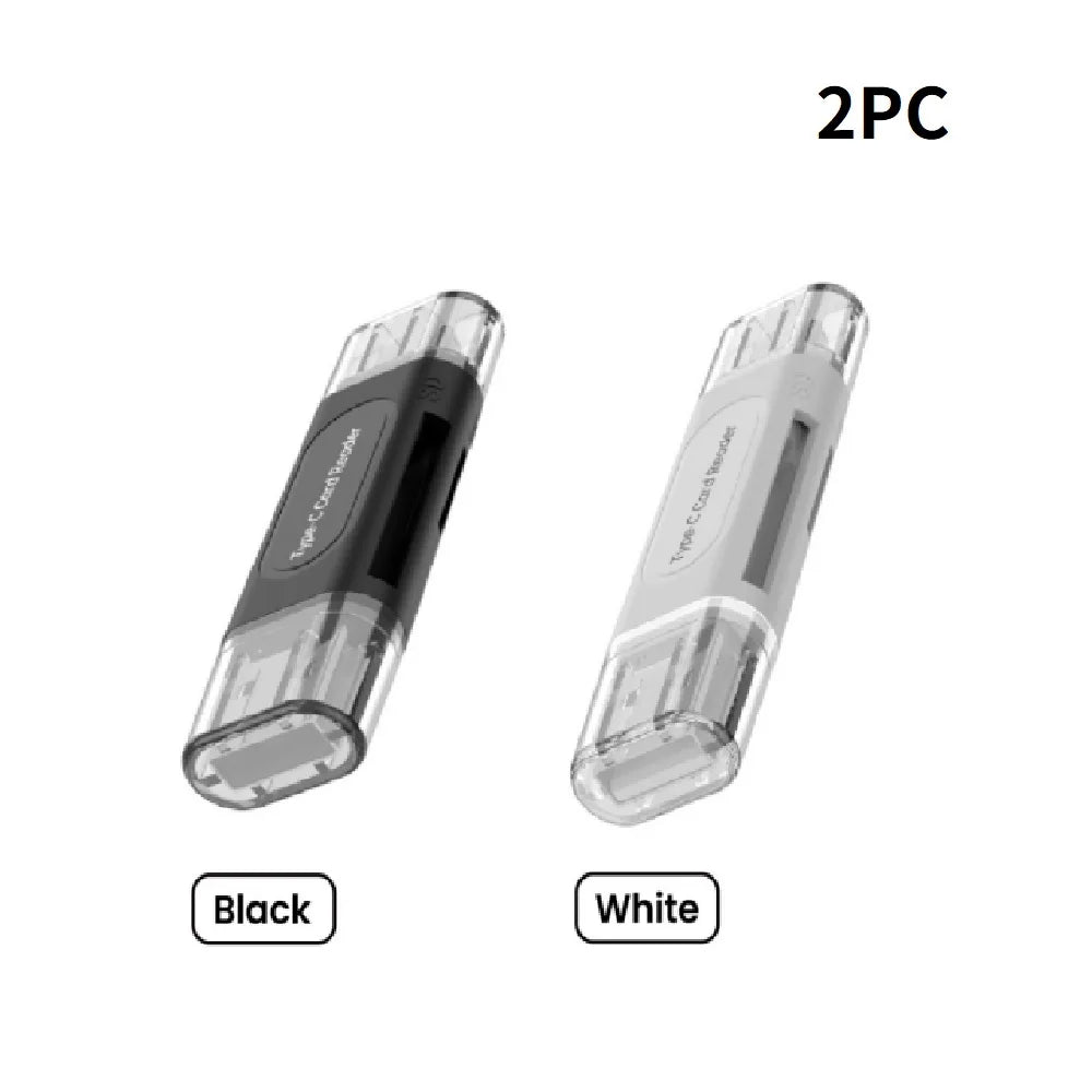 4 in 1 USB Type C Multifunction Card Reader SD TF Card Reader For IPhone15 16 PC Laptop USB2.0 Smart Storage Card Reader Adapter
