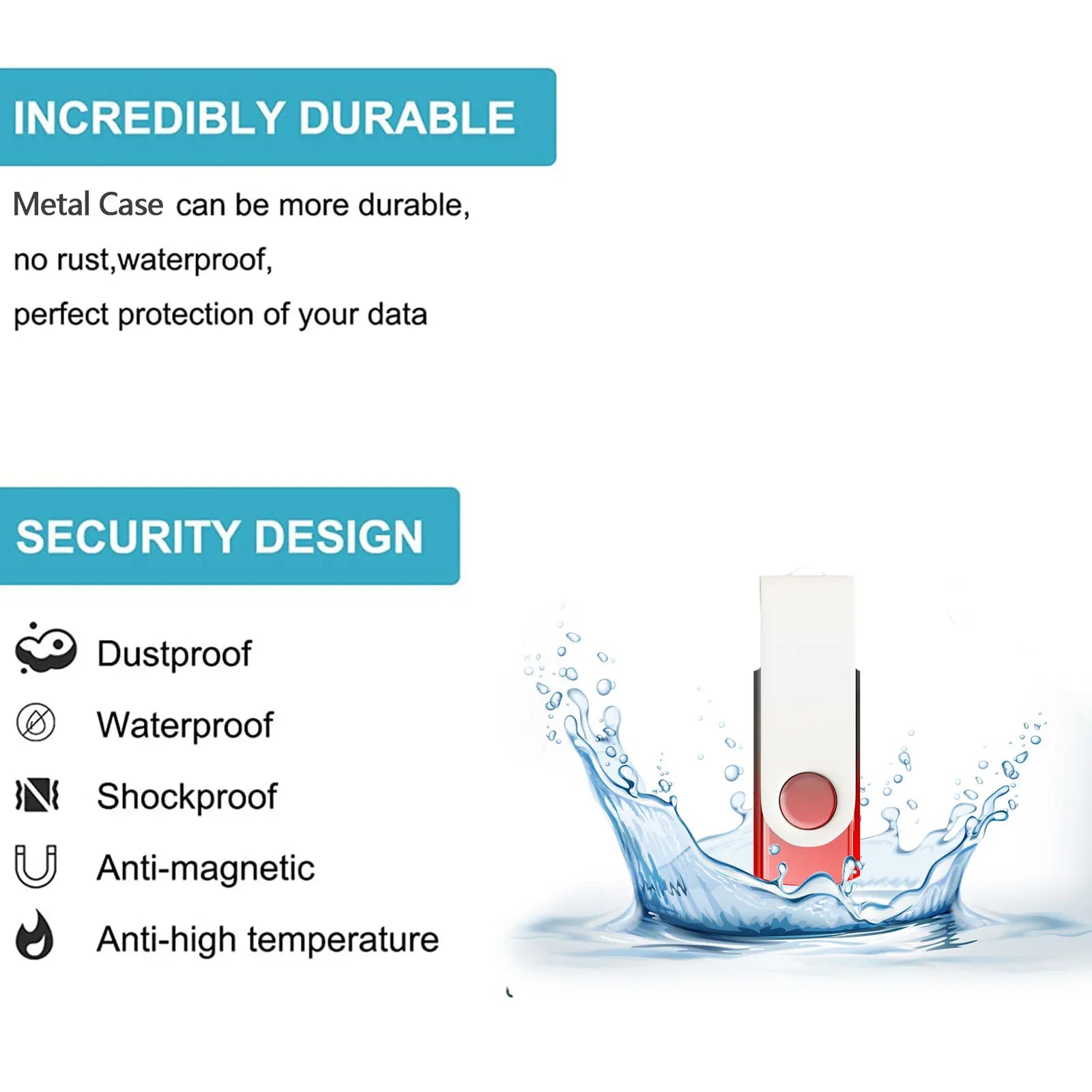 5 Pack USB Flash Drives Gradient Color USB 2.0 Memory Stick Wholesale Bulk Swivel Design Thumb Drive for Data Storage