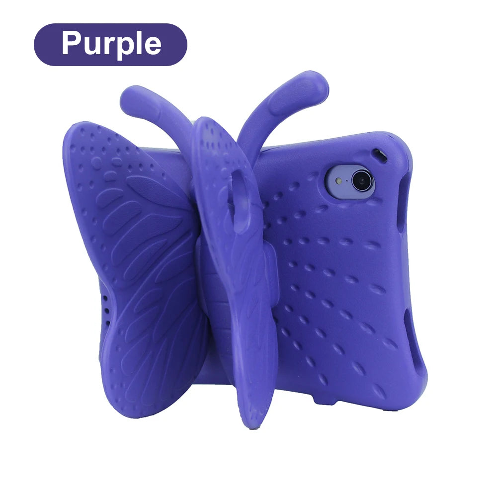 3D Butterfly Case For iPad 10.9 7th 8th 9th 10th 11" Air 5 4 3 2 1 Pro 10.5 9.7 Kids EVA Cover For iPad 2 3 4 Mini 7 6 5 4 3 2 1