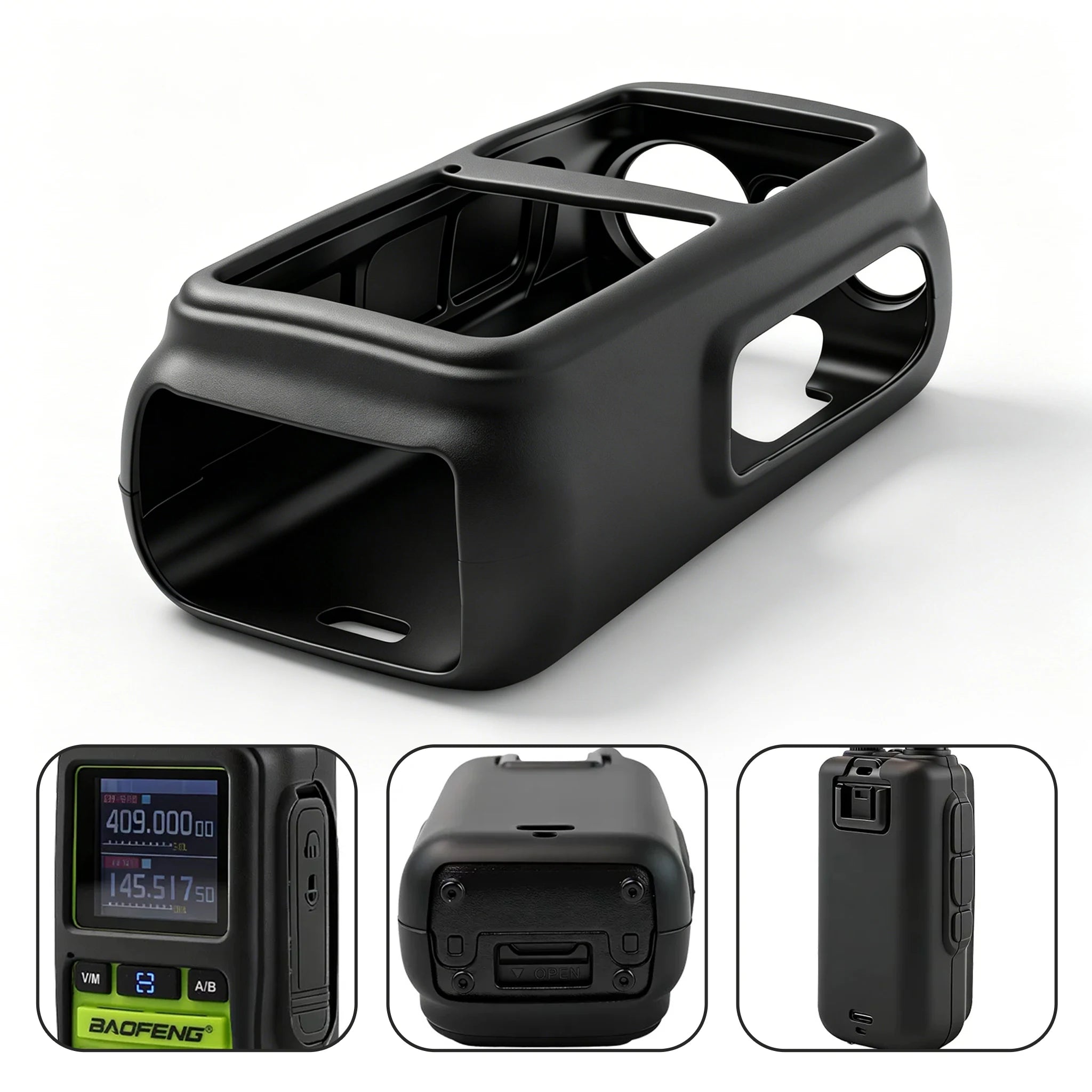 10PCS Baofeng Uv-5Rmini Walkie-Talkie Silicone Case Protective Cover, Wear-Resistant, Anti-Fall, Dust-Proof, Accessorie