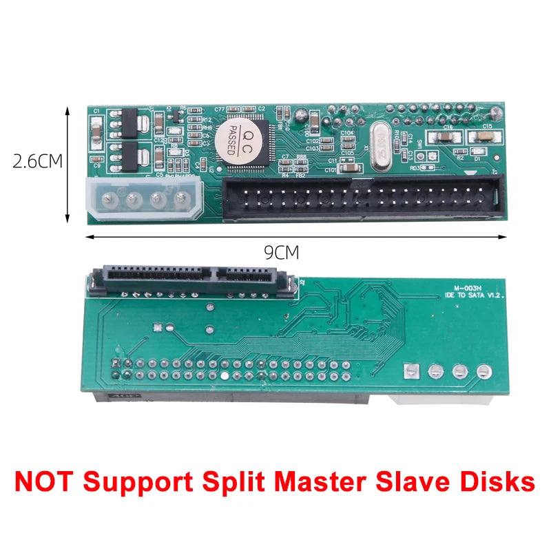 SATA to PATA Connector Riser Board 2.5" / 3.5" Serial ATA SATA HDD to PATA IDE 39/40Pin Converter 4Pin Power SATA to IDE Adapter