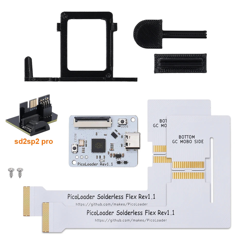 PicoLoader Flex Rev1.1 Solderless Cable Open Source Based On RP2040 Support SD2SP2 GC2SD SDGecko For GameCube NGC Console
