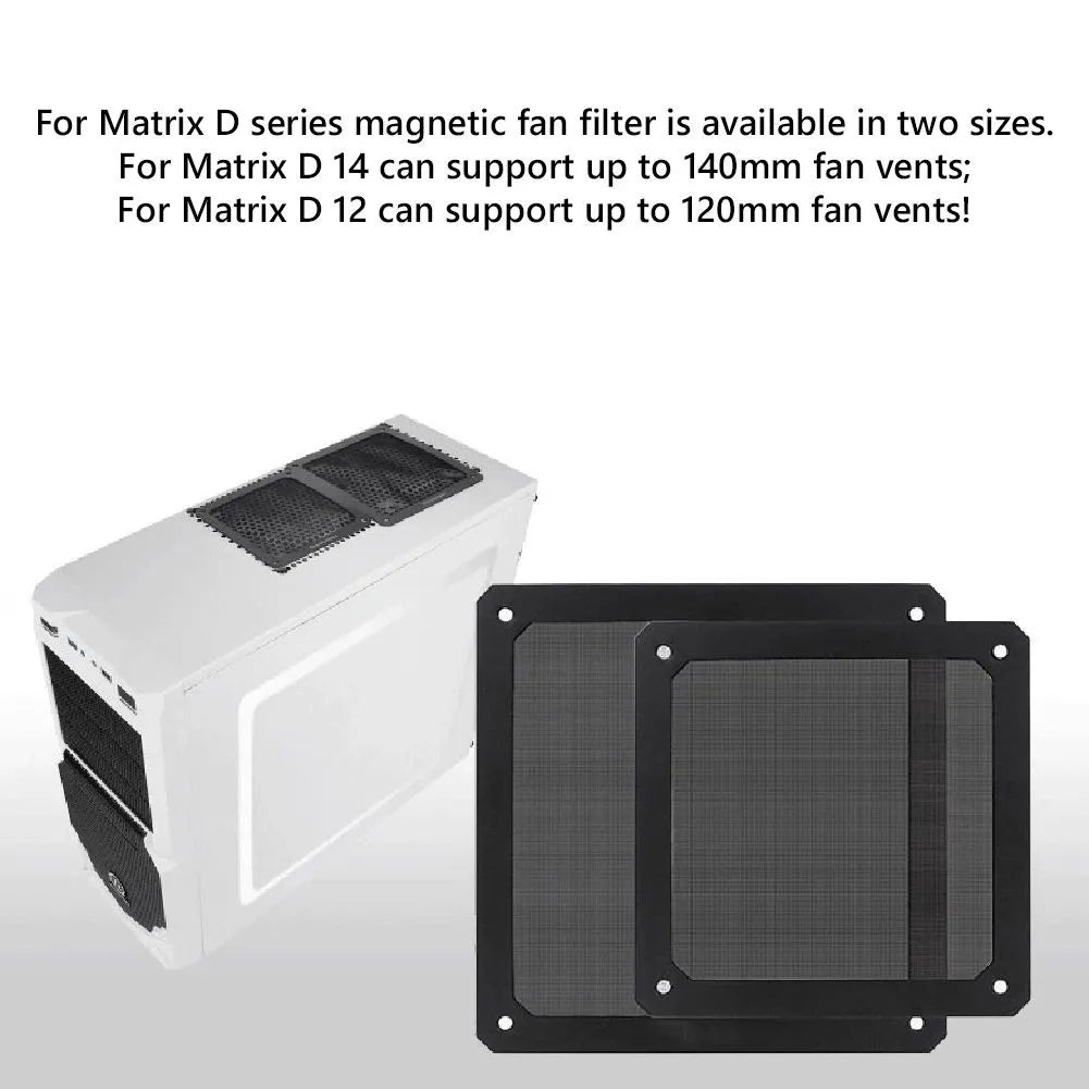 LDPCSJ Magnetic Frame Dust Filter 8-14cm Mesh Cover Net Guard for PC Computer Case Cooling Fan Power Supply Chassis with Hole