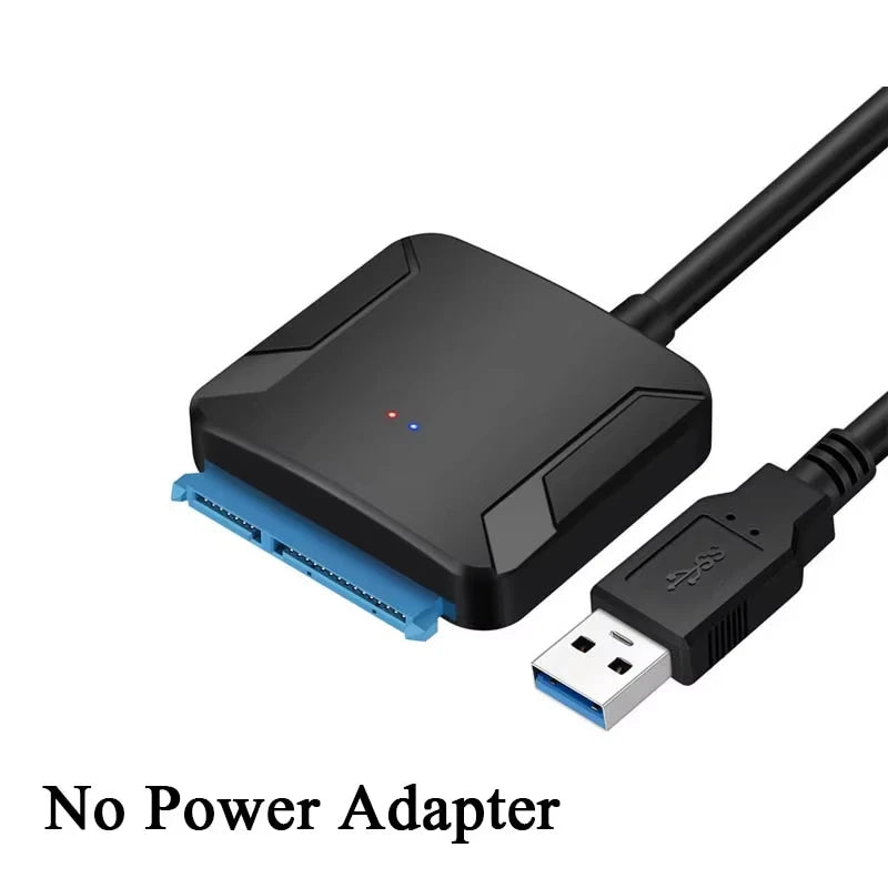 SATA to USB 3.0 Cable SATA III Hard Drive Adapter Converter for 2.5" 3.5" SSD HDD Hard Drive Disk with 12V/2A Power Adapterer