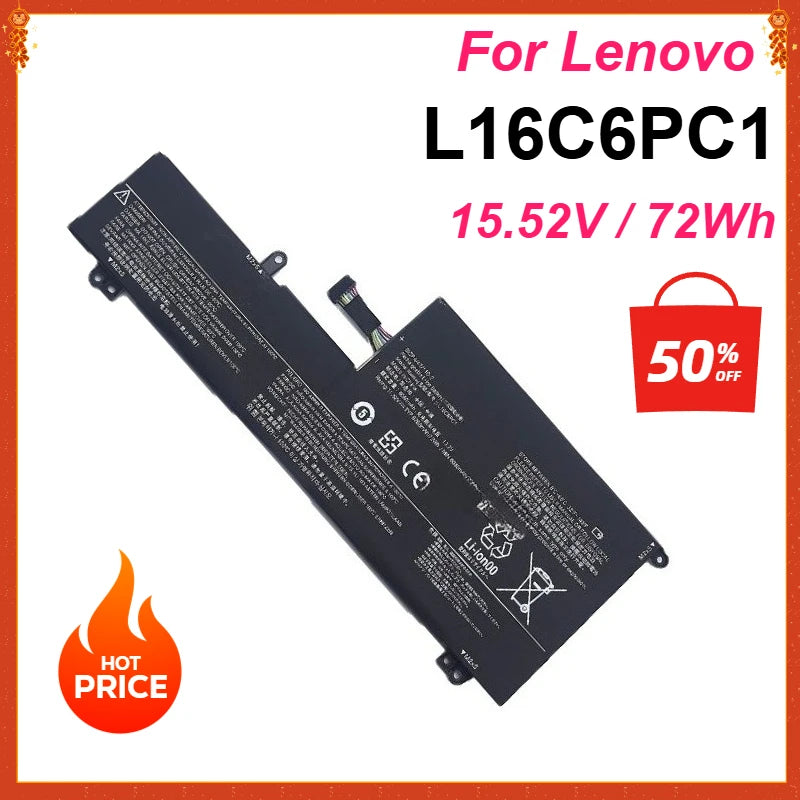 New L16C6PC1 L16L6PC1 Laptop Battery for Lenovo YOGA 720-15IKB 720-15IKB-80X7 720-15IKB-80X70091GE  L16M6PC1 72WH