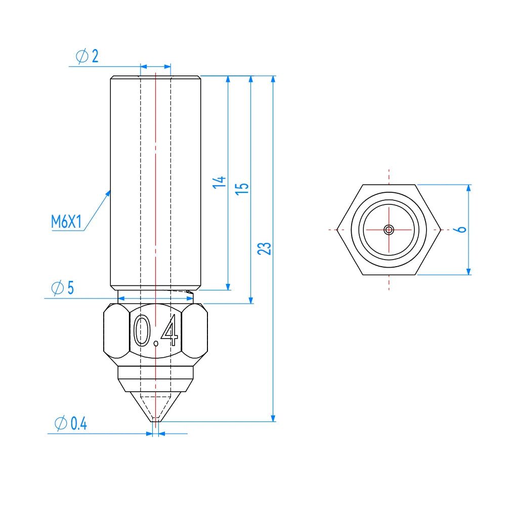 Nozzle For Creality K1 Max Ender 3 V3 KE CR-M4 Bimetal Plated Copper Hard Steel Brass For Vyper Kobra Sovol SV06 Plus/SV07