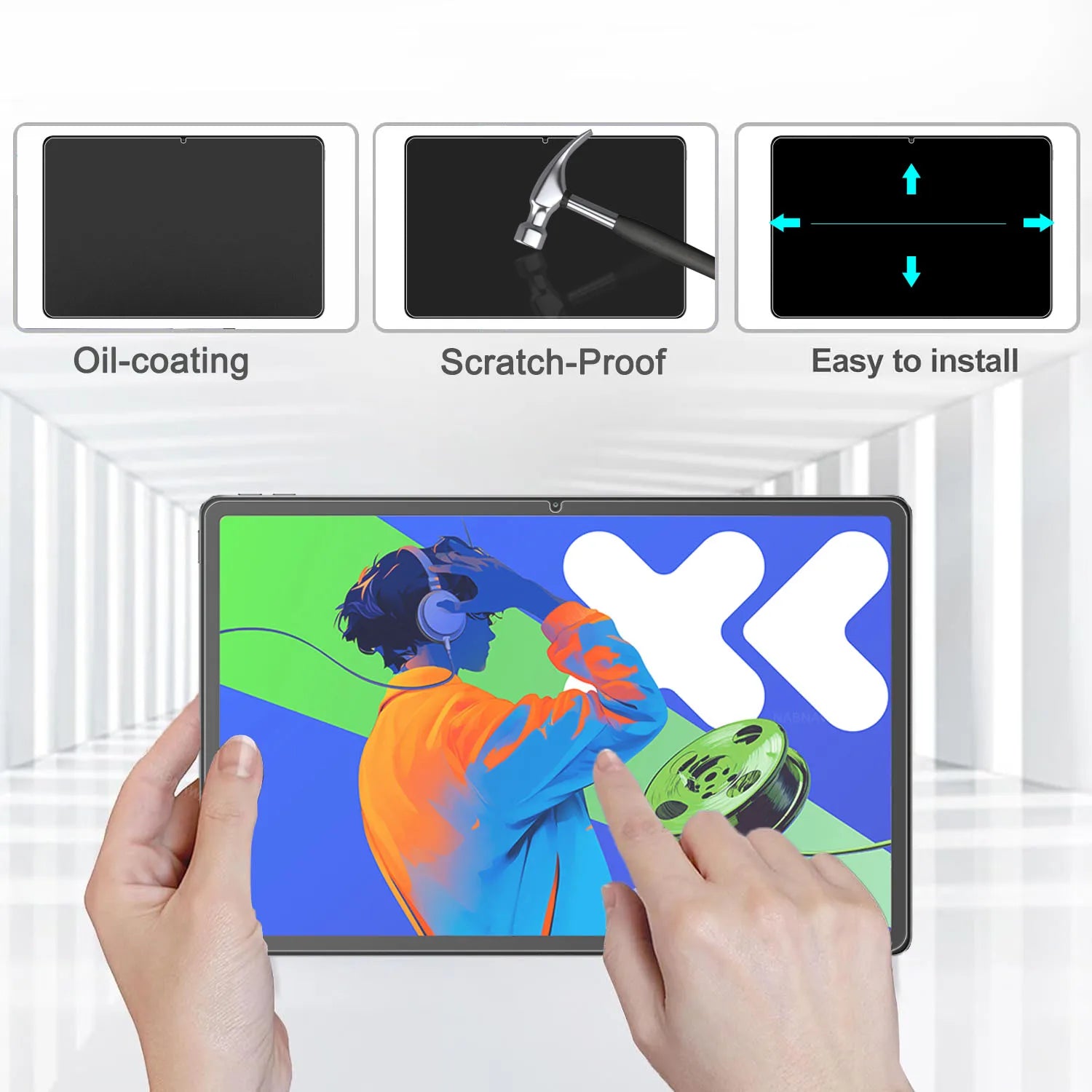 2 Pieces HD Scratch Proof Screen Protector Tempered Glass For Lenovo Xiaoxin Pad Pro 12.7 2025 Tablet Oil-Coating Hard Film