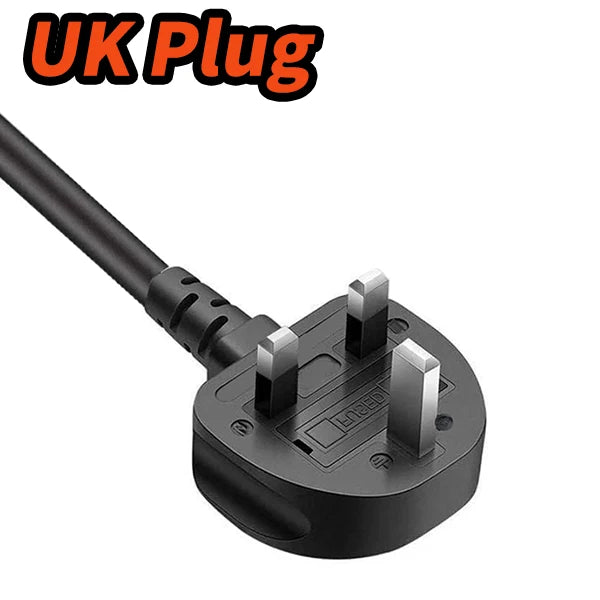 Short AC Power Cord C5 Plug EU AU US UK AC Power Cable IEC320 C5 Cloverlea Power Lead for Laptop Power Adapter Monitor Projector