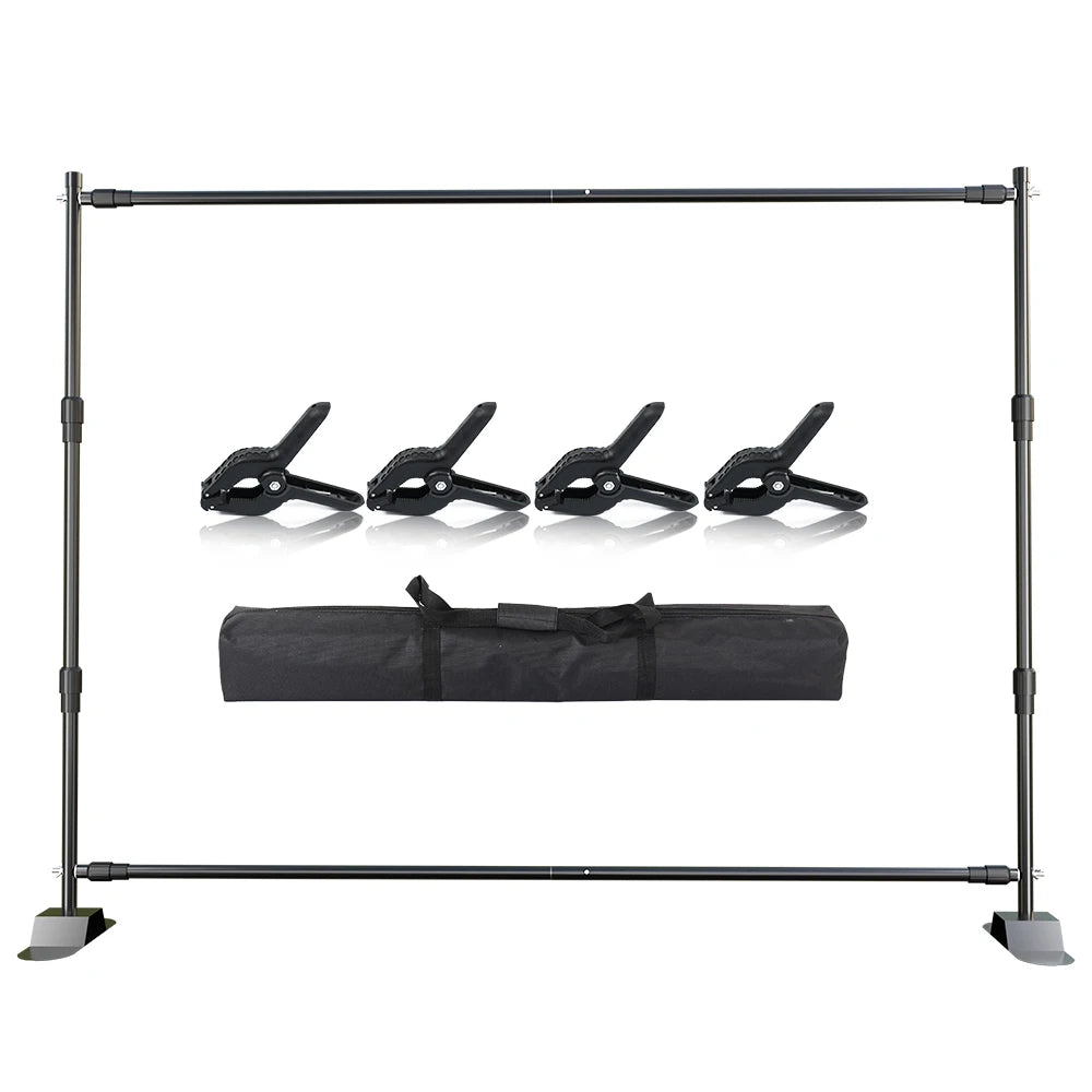 Background Stand 2.4X3.0M Double-Crossbar for Backdrop Frame Support SystemPhotography Photo Studio Video Muslin Green Screen