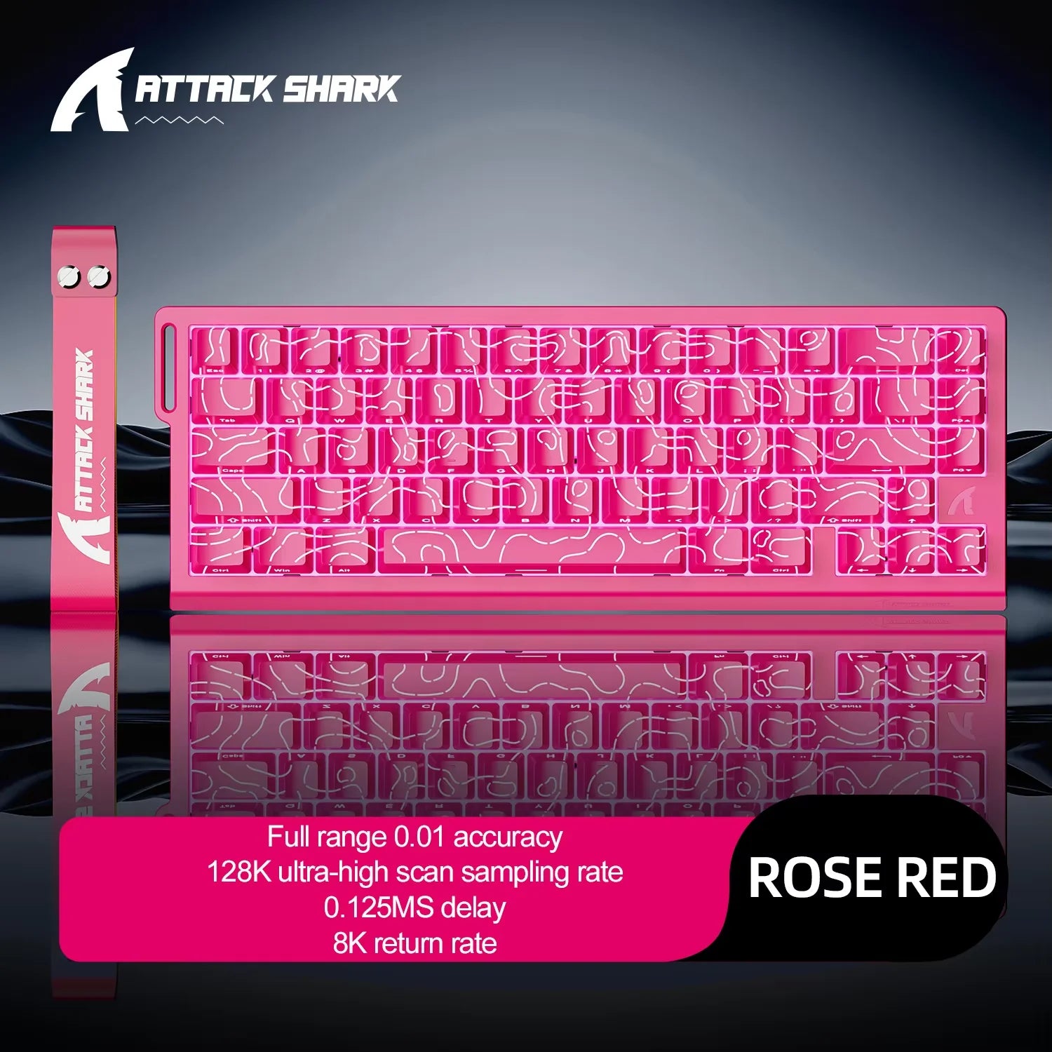 X68HE X68PRO ATTACK SHARK Magnetic Mechanical Keyboard 0.125ms Ultra Low Latency PO Cotton Silicone Fill RGB Backlit 8K Wired
