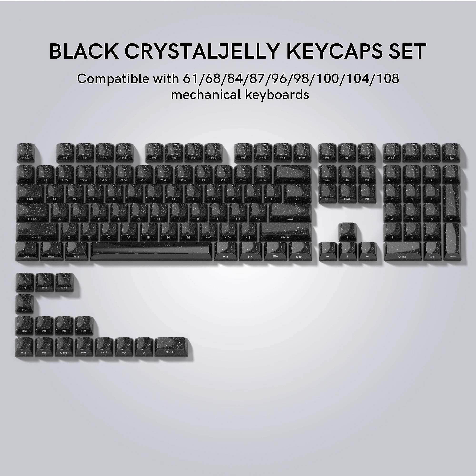 OEM Profile Pink Jello Crystal Keycap Translucent Clear Keyboard Keycap for Cherry Gateron MX Switches Mechanical Gamer Keyboard