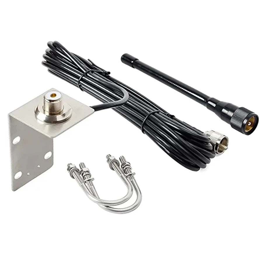 VHF Marine Antenna Low-Profile 156-163Mhz Antennas W/16.4ft(5m) RG58 Low Loss Premium Coaxial Cable with PL259