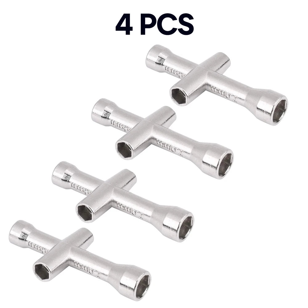 4 in 1 3D Printer Nozzle Tool M2 M2.5 M3 M4 Screw Nut Hexagonal Cross Wrench For E3D V5 V6 Bambu X1 P1 A1 Nozzle Mini Spanner