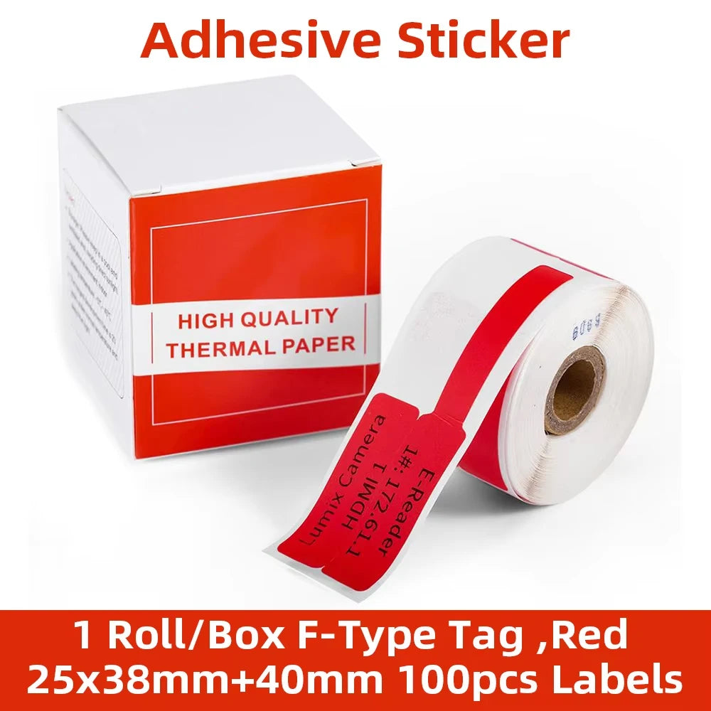 【Cable Wire Sticker】M110 M200 M220 MAKER F-Type Label Self-Adhesive Cable Electric Flexible Labels