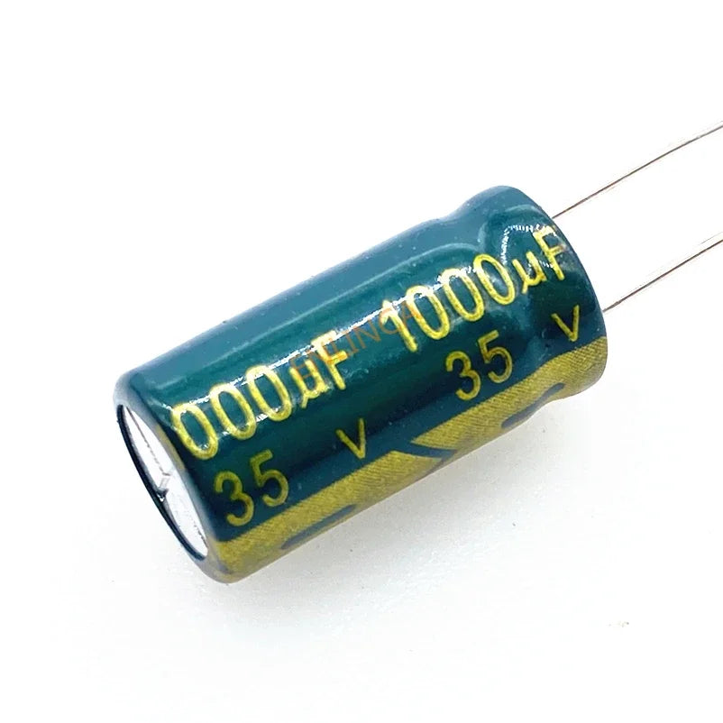 10pcs/lot Original 35V1000uf Low ESR/Impedance High Frequency 35v 1000UF Aluminum Electrolytic Capacitor Size 10*17 1000UF 20%
