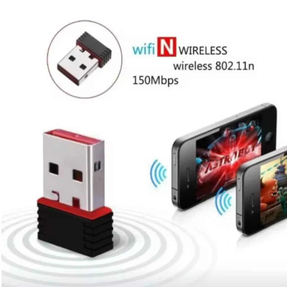 300Mbps USB 2.0 Wireless WiFi Adapter 802.11N Standard WiFi Receiver Dongle Wireless Network Card for DesktopLaptopWindowsSystem