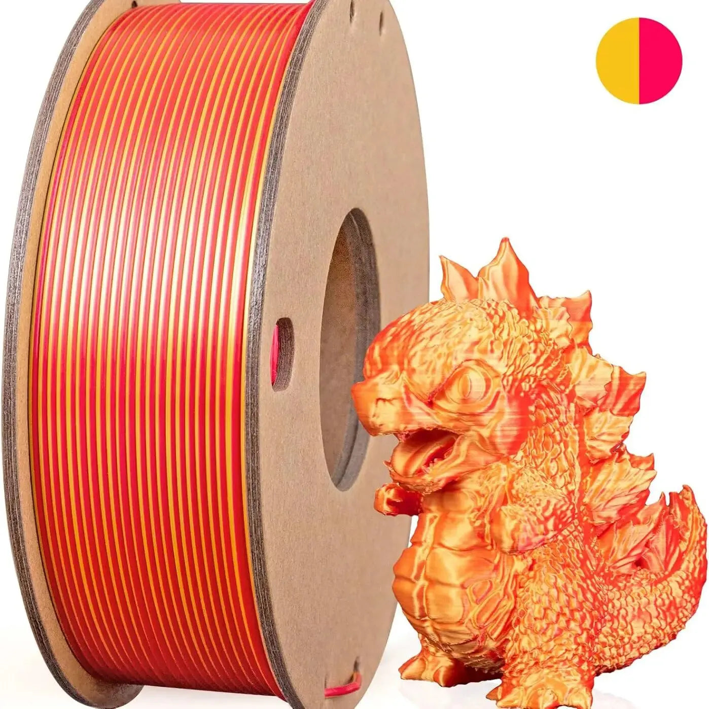 Multicolor 3D Printer Filament,Dual/Tri/Twist/Magic Color 1.75mm PLA Shiny Printing Filament,250g(0.55lbs) Fit FDM 3D Printer
