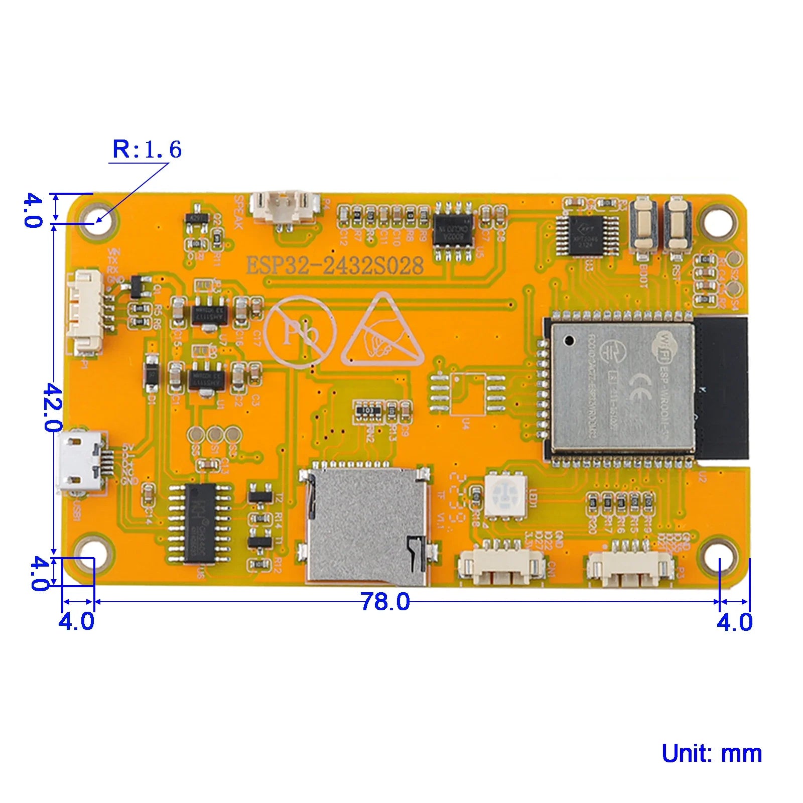 New 2.8'' inch ESP32 LCD Display Module ESP32-2432S028R 240*320 Resistive Touch Screen TFT with ILI9341 Driver for Arduino IoT