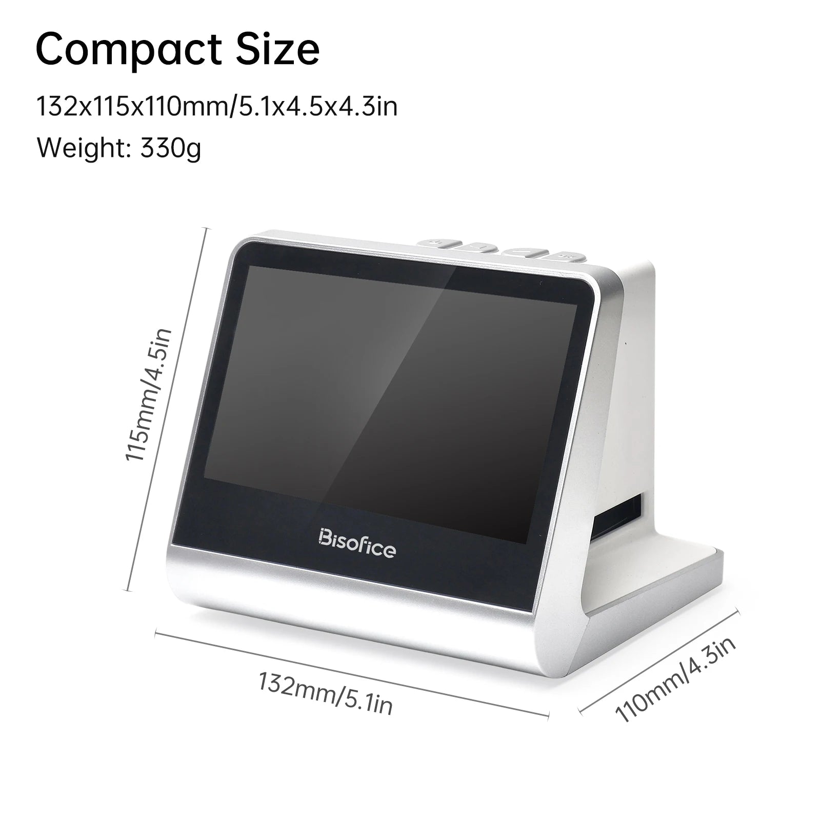Bisofice Film and Slide Scanner 5'' LCD Screen for 135 Film/126KPK /110 Film/Super8/ Monochrome/Slide to Digital JPEG Photos