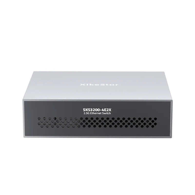 XikeStor 2.5G Simple L2 Managed Switch 4-Port 2.5G RJ45 2-Port 10G SFP+ Ethernet Switch VLAN & Port Aggregation One-click Rest