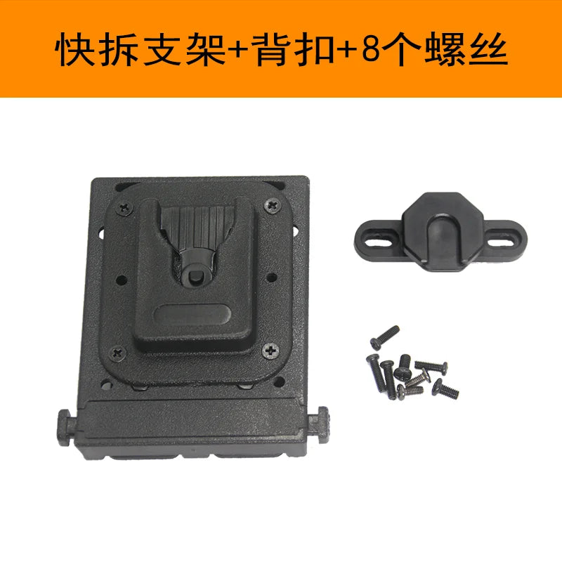 Tactical belt bracket for walkie-talkies, Handset modified with back clip, quick-release MOLLE dual-slot clip-style waist Clamp