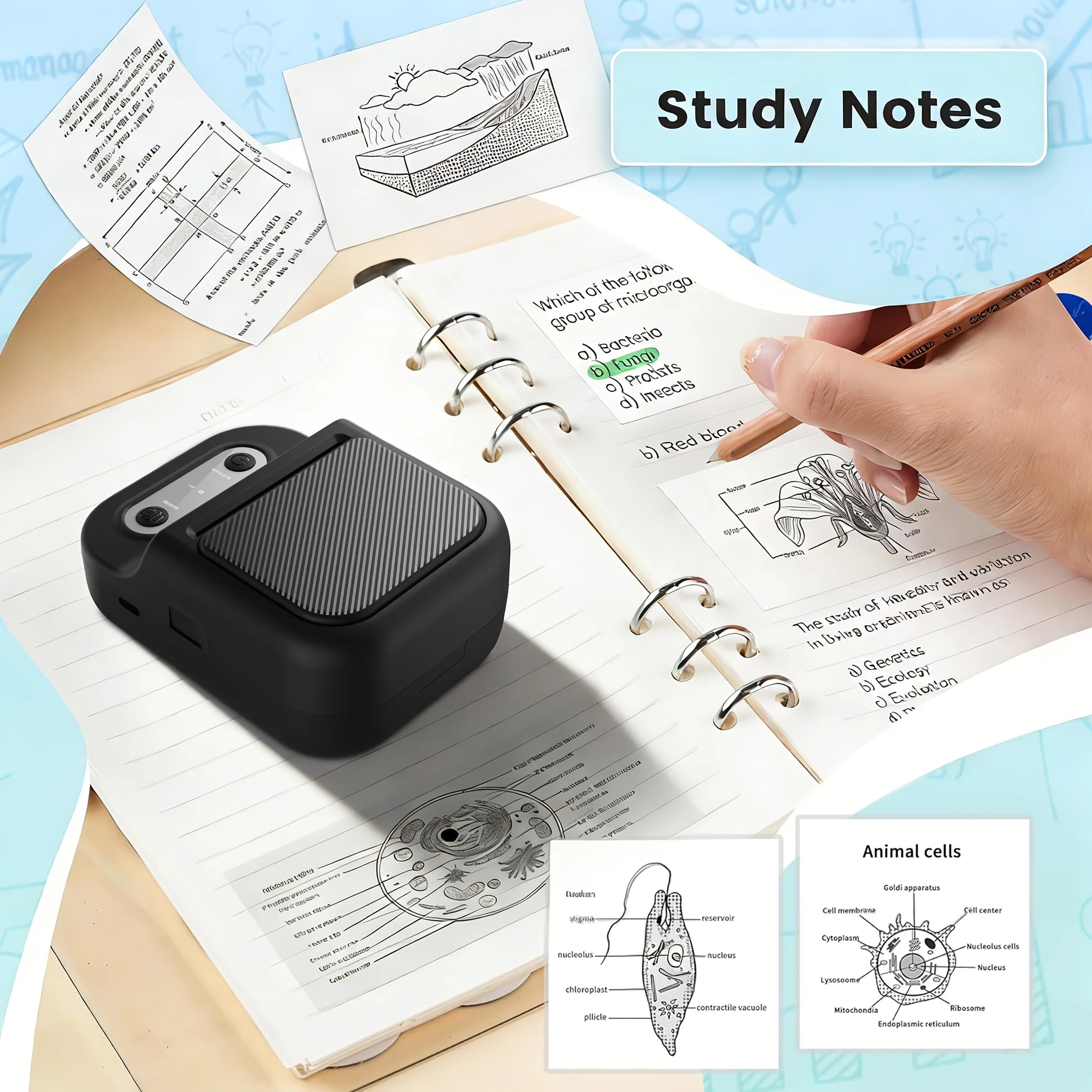 Support 12-57mm Width Mini Thermal Label Printer Self-adhesive Paper Portable Inkless Printer Bluetooth Sticker Tag Label Maker